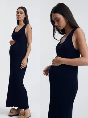 Legoe Heritage Maternity Nursing Resort Dress in Navy size XL